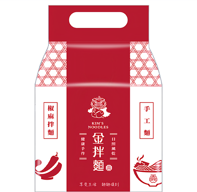 金拌麵 特製椒麻手工麵 120g, 4包