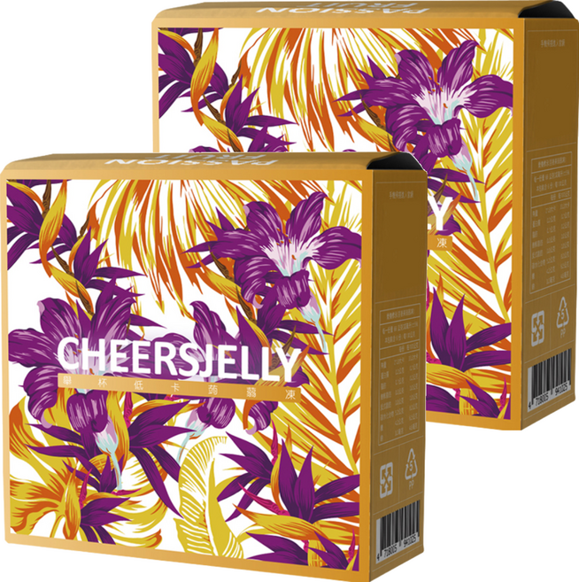CHEERSJELLY 舉杯低卡 蒟蒻凍 百香果 6條, 396g, 2盒
