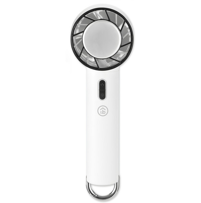 aibo 冰感冷敷 扣環式手持桌立USB充電風扇, HA-FAN1134, 冰川白