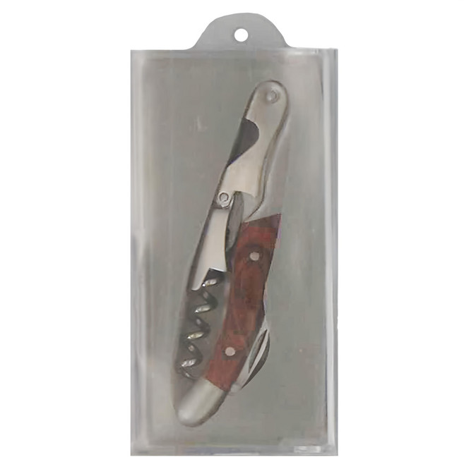 bargogo 巴果果 兩段式木柄開瓶器 木頭+不鏽鋼材質, 木質手柄, 1個