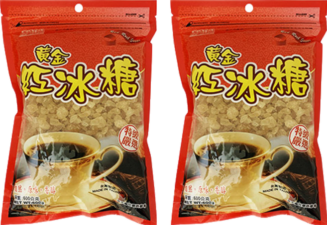 CHI-SHENG 耆盛食品 黃金紅冰糖, 600g, 2包