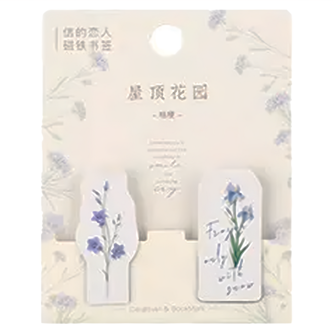 CARD LOVER 信的戀人 屋頂花園磁性書籤, 桔梗, 1組