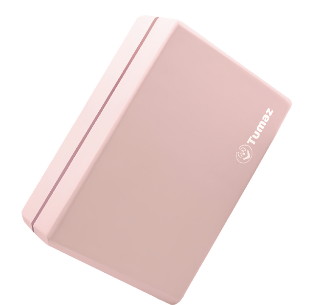 Tumaz 月熊 EVA瑜珈磚 50D硬度 止滑減震 環保安全, 粉橘色, 1個