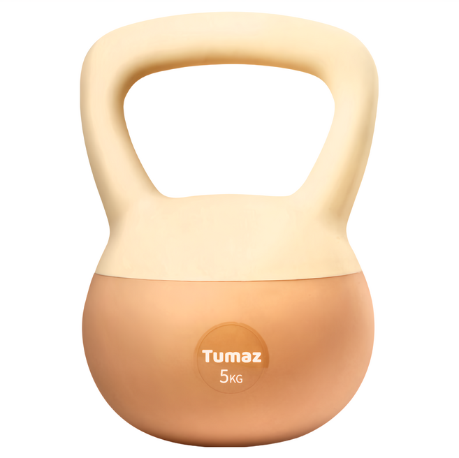 Tumaz 月熊 居家軟式壺鈴 19 x 28 x 17cm, 黃色, 1個, 5kg