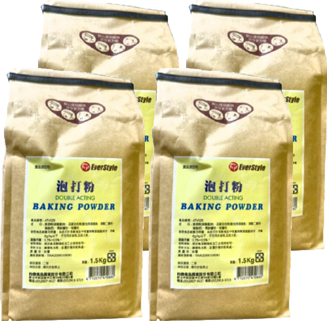 EverStyle 柏泰 泡打粉, 1.5kg, 4包