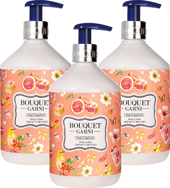 BOUQUET GARNI 香氛身體乳液 Pink Grapefruit, 520ml, 3瓶