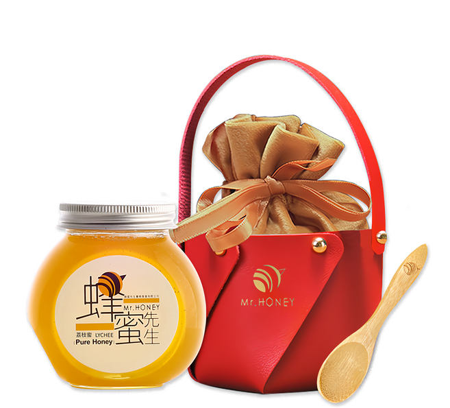 Mr.HONEY 蜂蜜先生 蜂蜜提籃組 荔枝蜜, 240g, 1組