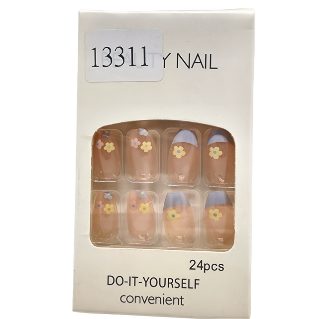 理享家 穿戴甲 立體彩繪款美甲貼片 24片, LK13311, 1盒