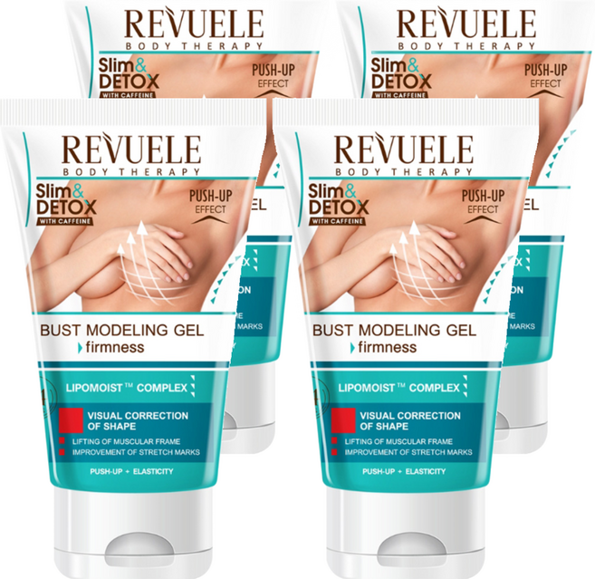 REVUELE 咖啡因美胸彈嫩凝膠, 4條, 150ml