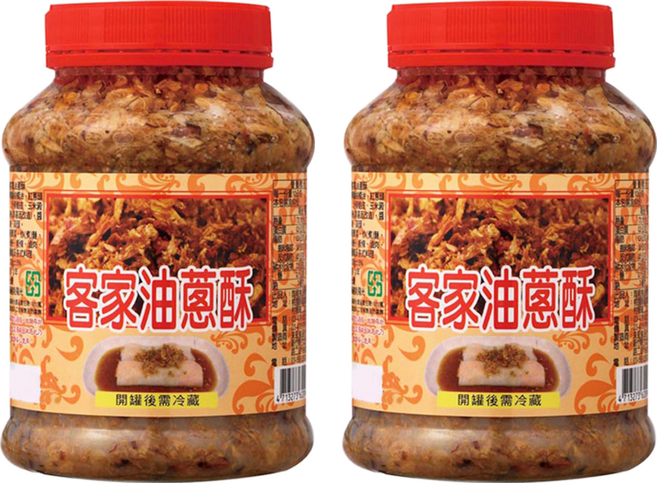 軒香 客家油蔥酥 600g 嚴選紅蔥頭 香氣濃郁 拌飯拌麵炒菜皆宜, 2罐