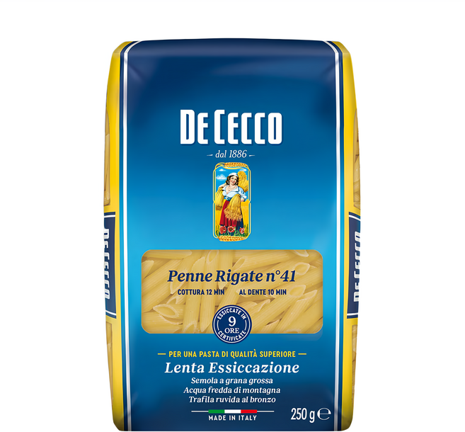 DE CECCO 得科 義大利麵 斜管麵 N.41, 250g, 1包