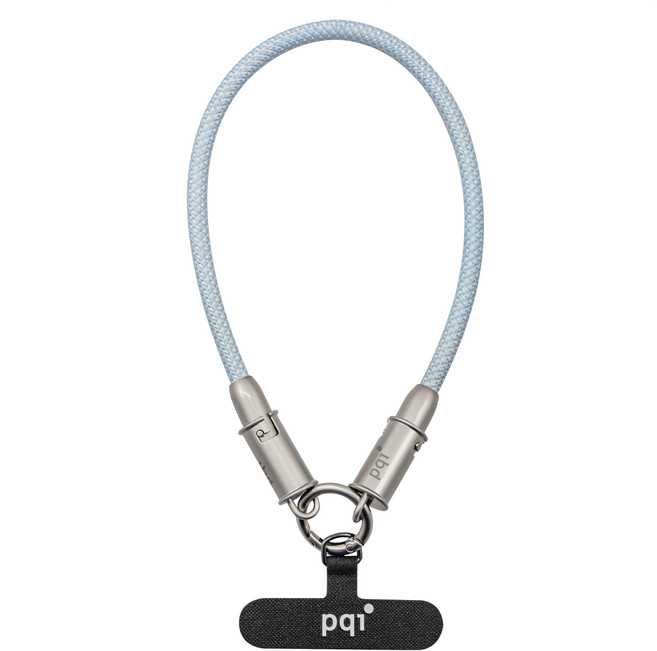 pqi 勁永 qable Type-C-C 手機掛繩兩用充電線 c120, 30cm, 藍白色, 1條