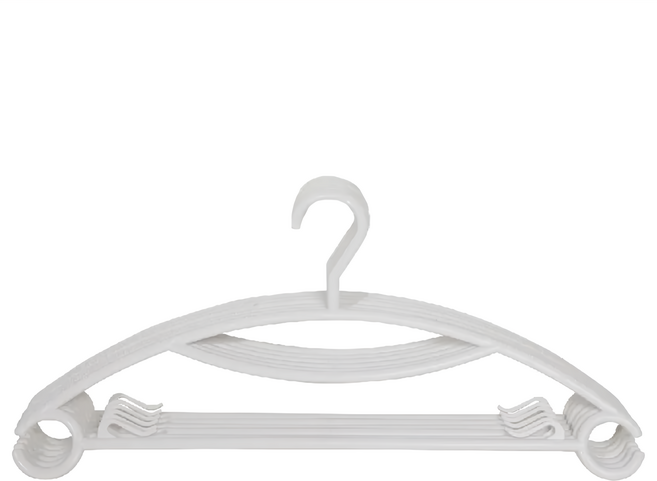 AXIS 艾克思 台灣製無痕順肩多功能塑膠衣架 42 x 21cm 6個, 1組