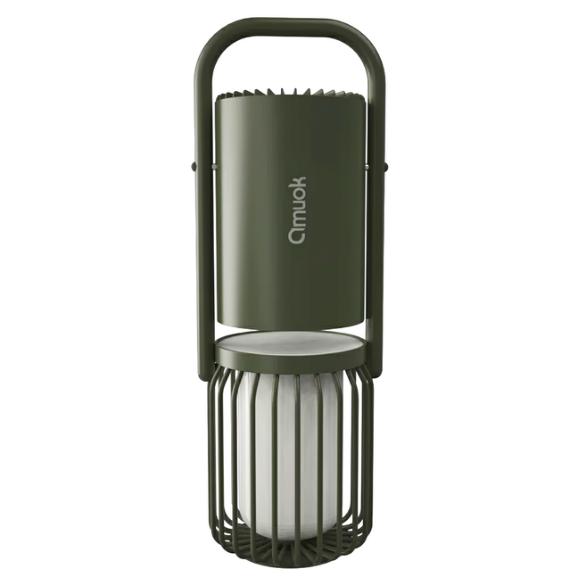 amuok 艾默克 多功能藍芽戶外露營燈 8000mAh IPX6防水等級 藍芽音響 行動電源, 軍綠色, 1個