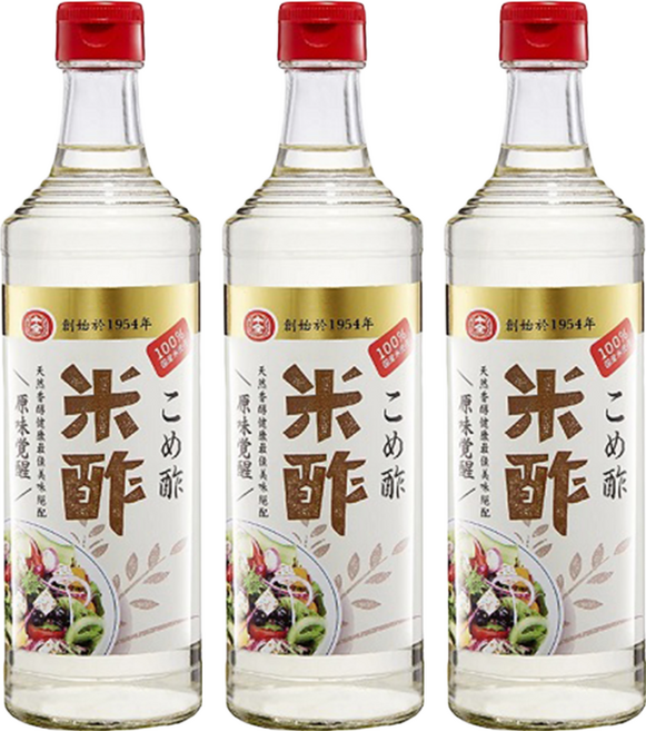 十全 米醋, 500ml, 3瓶