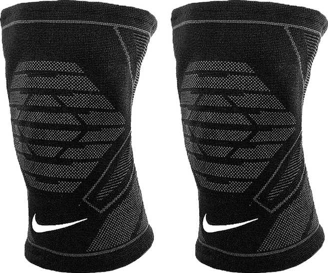 NIKE 耐吉 PRO KNITTED 針織護膝套, 黑色, 2個