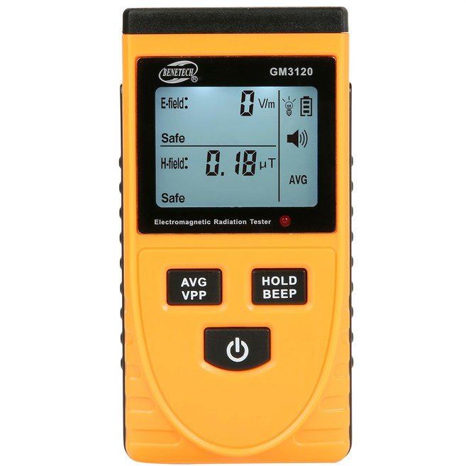 BENETECH 標智 家用電磁波輻射檢測儀, 1個, 黃色