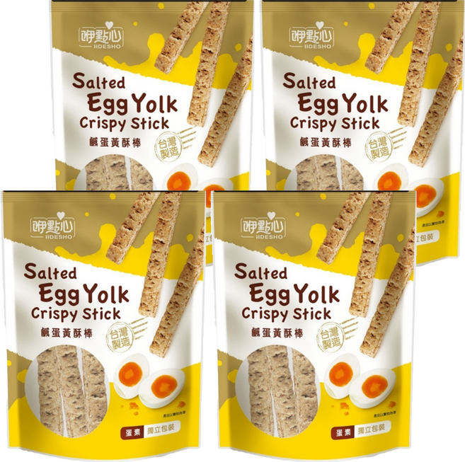 長松食品 鹹蛋黃酥棒, 120g, 4袋