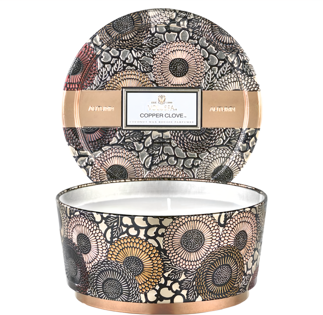 VOLUSPA 3芯錫蠟燭 14oz, 桃金銅丁香, 400g, 1個