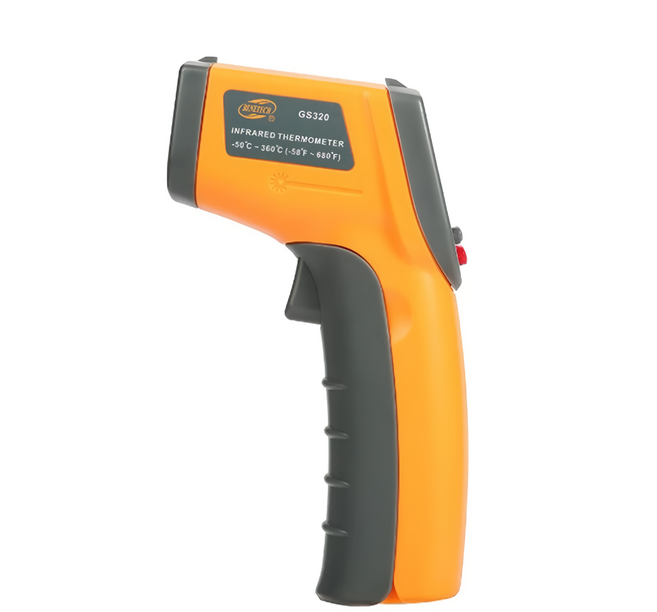 BENETECH 紅外線測溫槍 紅外線溫度計 溫度槍 電子溫度計 195 x 108 x 43mm, 1支, 黃色