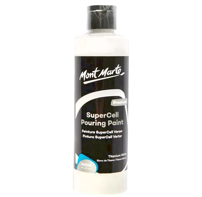 Mont Marte 蒙瑪特 流動壓克力 PMPP0001 鈦白, 240ml, 1色