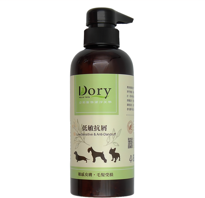 Dory 朵莉寵物潔淨美學 低敏抗屑洗毛精, 400ml, 1瓶
