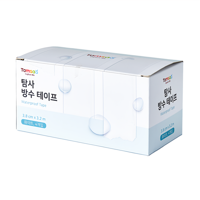 Tamsaa 防水膠帶 Set 4捲 3.8 公分 x 3.2 公尺 白色, 1盒