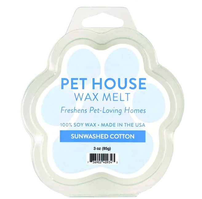 PET HOUSE 室內除臭寵物香氛蠟塊 清新棉香, 1個, 85g