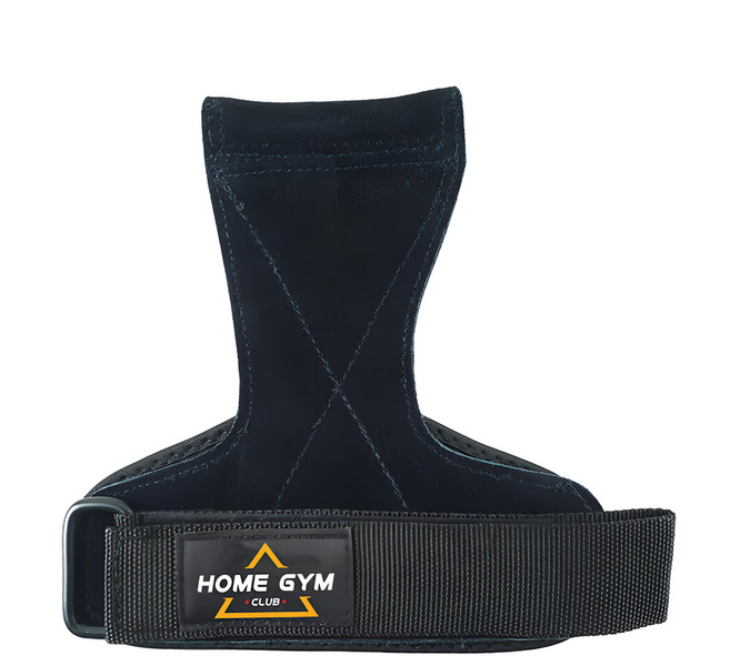 HOME GYM CLUB 居家健身 健身拉力牛皮手套, 黑色, FC001