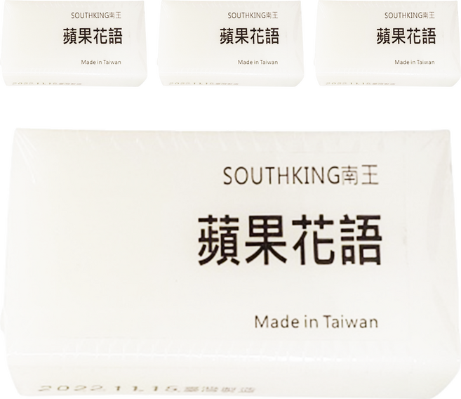 LANOWN 南王 沐浴皂 蘋果花語 100g 溫和潔淨、清新香氛 台灣製造, 4個