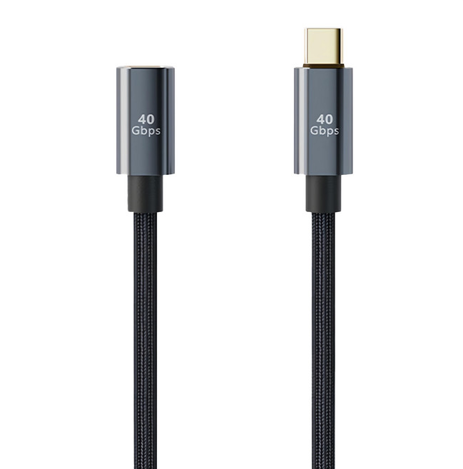 MoZuo 魔宙 USB4 Type-c 雷電3 5A/100W快充8K 60Hz影音延長線, 0.5m, 1條