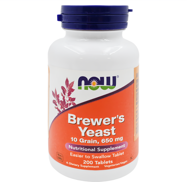 NOW Foods 啤酒酵母錠, 200顆, 1罐