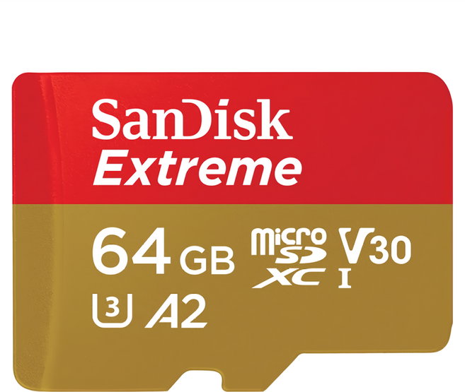 SanDisk 晟碟 公司貨 紅金 Extreme Micro記憶卡 SDSQXAH-064G-GN6MN, 64GB, 1個