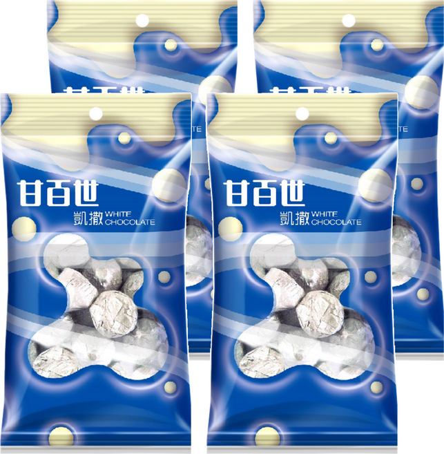 KAISER 甘百世 凱撒白巧克力糖, 150g, 4袋