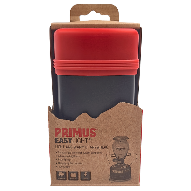 PRIMUS EasyLight Piezo 瓦斯燈 亮度可調節, 紅色 + 銀色 + 白色, 1個