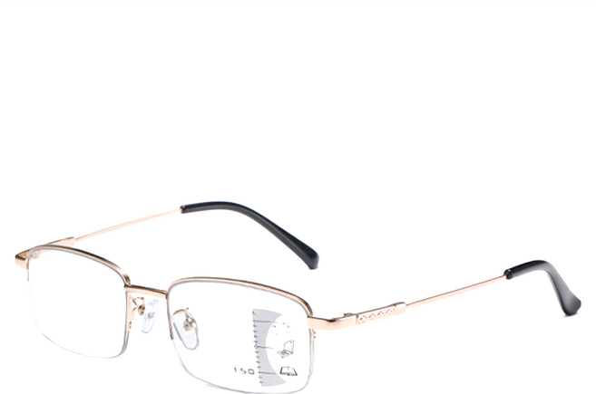 Quinta UV400漸進多焦點防藍光老花眼鏡 智能變色/抗紫外線/記憶鈦 QTPM3039B 200度