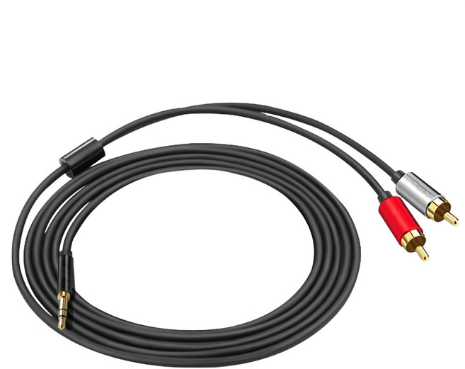 V-LINK 緯線 3.5mm轉梅花頭一分二音源線 AUX轉RCA電腦音箱連接線 5m, V-A405, 1條