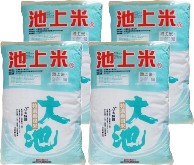 池上多力米 壽司米, CNS二等, 4.5kg, 4包