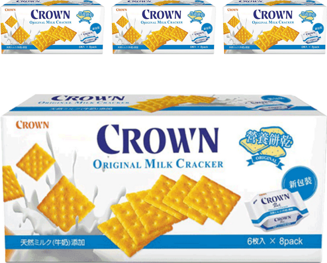 CROWN 皇冠 營養餅乾 原味, 200g, 4盒