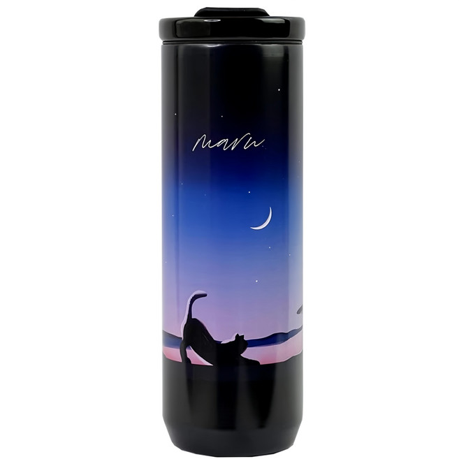 MARU 丸山製研 316鈦瓷保溫杯, 貓咪 黑色 + 藍色, 720ml, 1個