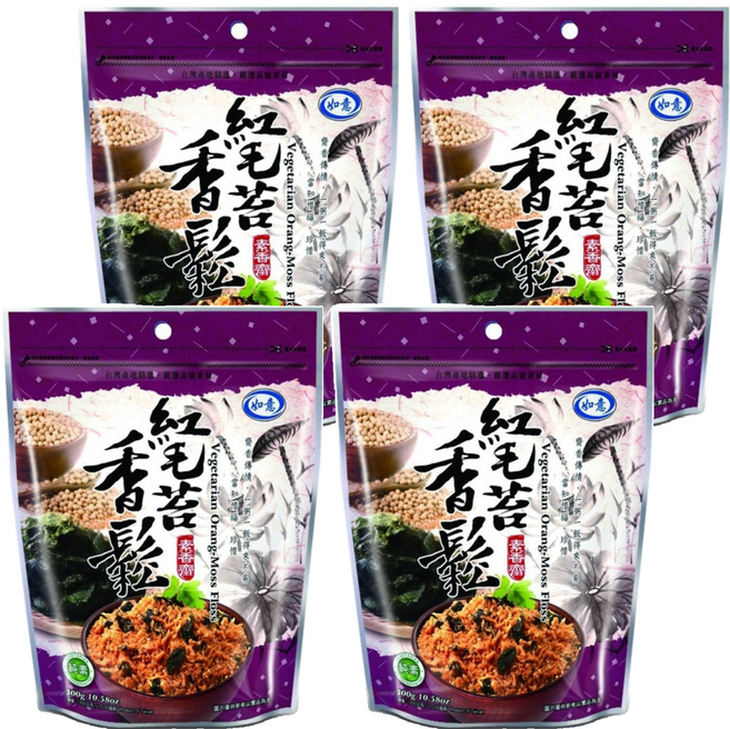 如意 紅毛苔香鬆 素香齋, 250g, 4包
