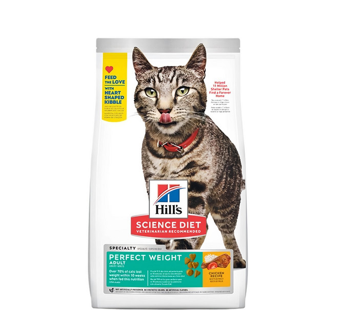 Hill's 希爾思 SCIENCE DIET 成貓 完美體重特調食譜 乾飼料, 雞肉, 15lb, 1袋