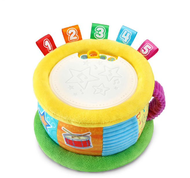 LeapFrog 跳跳蛙 寶寶拍拍鼓 柔軟材質 雙語系統 兒童玩具, 1個, Multicolor