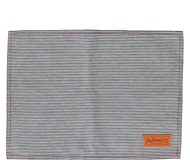 DULTON 100%印度棉 餐桌墊 餐墊, 45 x 30cm, 條紋灰, 1個
