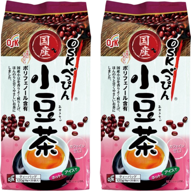 OSK 小谷穀粉 紅豆茶, 6g, 20包, 2袋