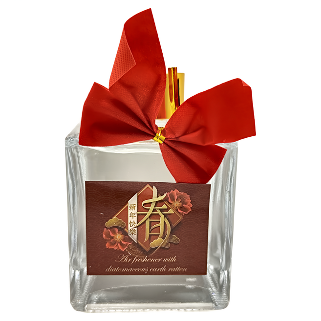 QIDINA 奇蒂可 箔金招財香氛珪藻土擴香瓶, 黑莓誘惑, 200ml, 1瓶