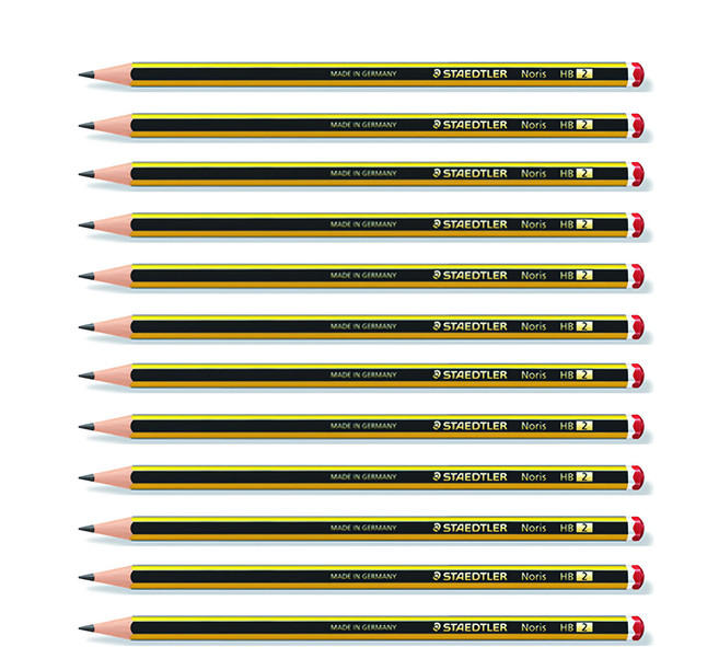 STAEDTLER 施德樓 Noris 120 鉛筆, 石墨灰, 12支