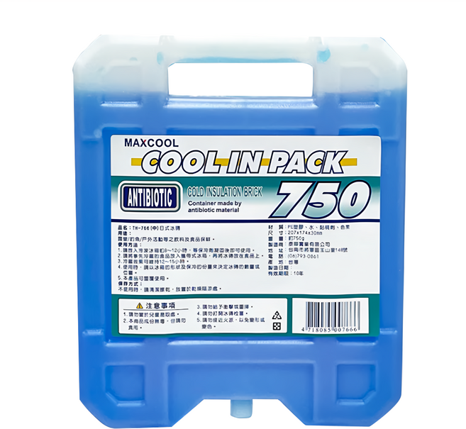 U-mop 日式抗菌保冰磚 中 20.7 x 17.4 x 3cm 750g, 1個, 1個