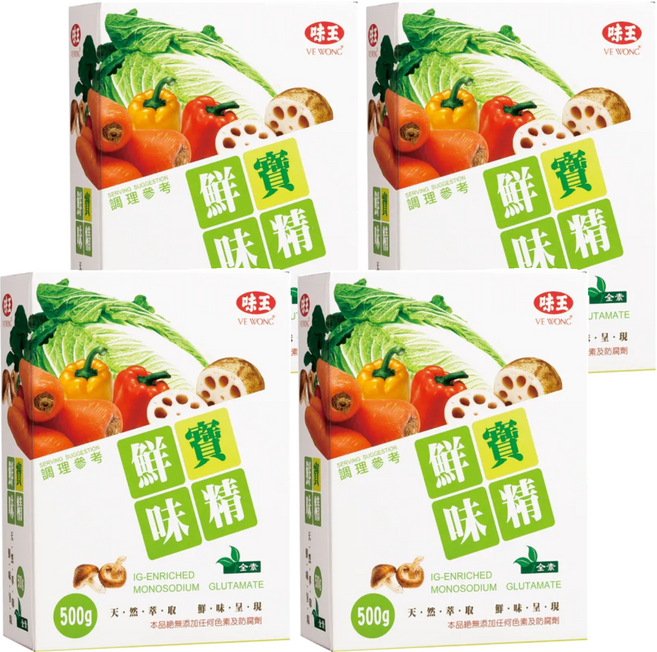味王 鮮寶味精, 500g, 4盒