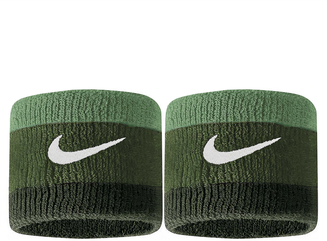 NIKE 耐吉 SWOOSH 腕帶, 軍綠, 1雙